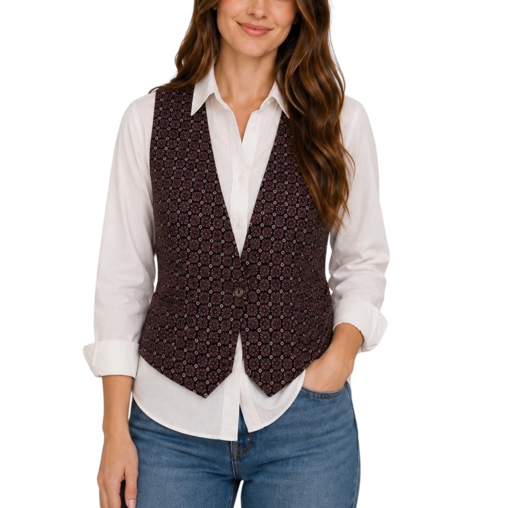 Ann Taylor Vintage 100% Silk Vest